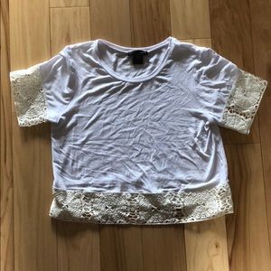 Aqua Lace Cropped Top